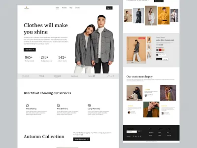 Fashion landing page cloth website fashion fashion landing page graphic minimal minimal fashion design ui ux web design website of fashion