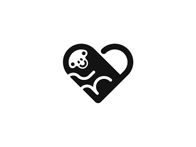 Monkey heart animal ape brand branding design elegant graphic design heart illustration logo logo design logotype love mark minimalism minimalistic modern monkey sign wild