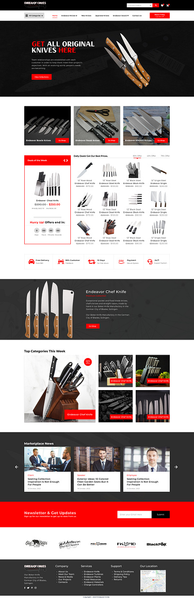 Endeavor Knives app branding design graphic design illustration typography ui ux vector