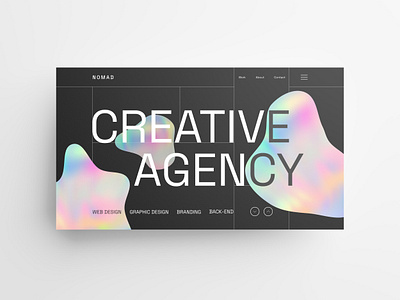 Hero section - Creative agency / Photographer Website design figma graphic design hero desction ui web design