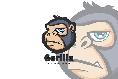 Gorilla animal branding cute mascot design graphic design illustration logo vector