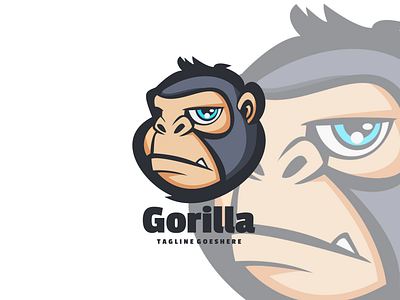 Gorilla animal branding cute mascot design graphic design illustration logo vector