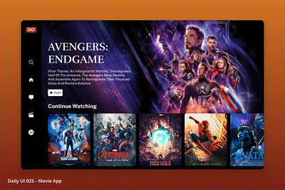 Daily UI #25 dailyui design movie app tv ui ux website