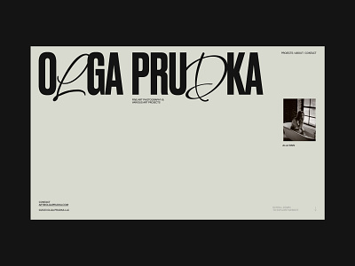 Olga Prudka | Fine Art Photographer animation art fine art interaction photo photography portfolio typography website
