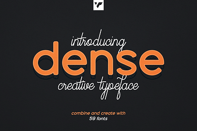 DENSE CREATIVE TYPEFACE - 59 FONTS april brand branding bundle creative design estaer font illustration lettering logo sale savenow30 spring ui