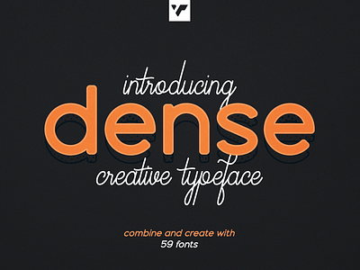 DENSE CREATIVE TYPEFACE - 59 FONTS april brand branding bundle creative design estaer font illustration lettering logo sale savenow30 spring ui