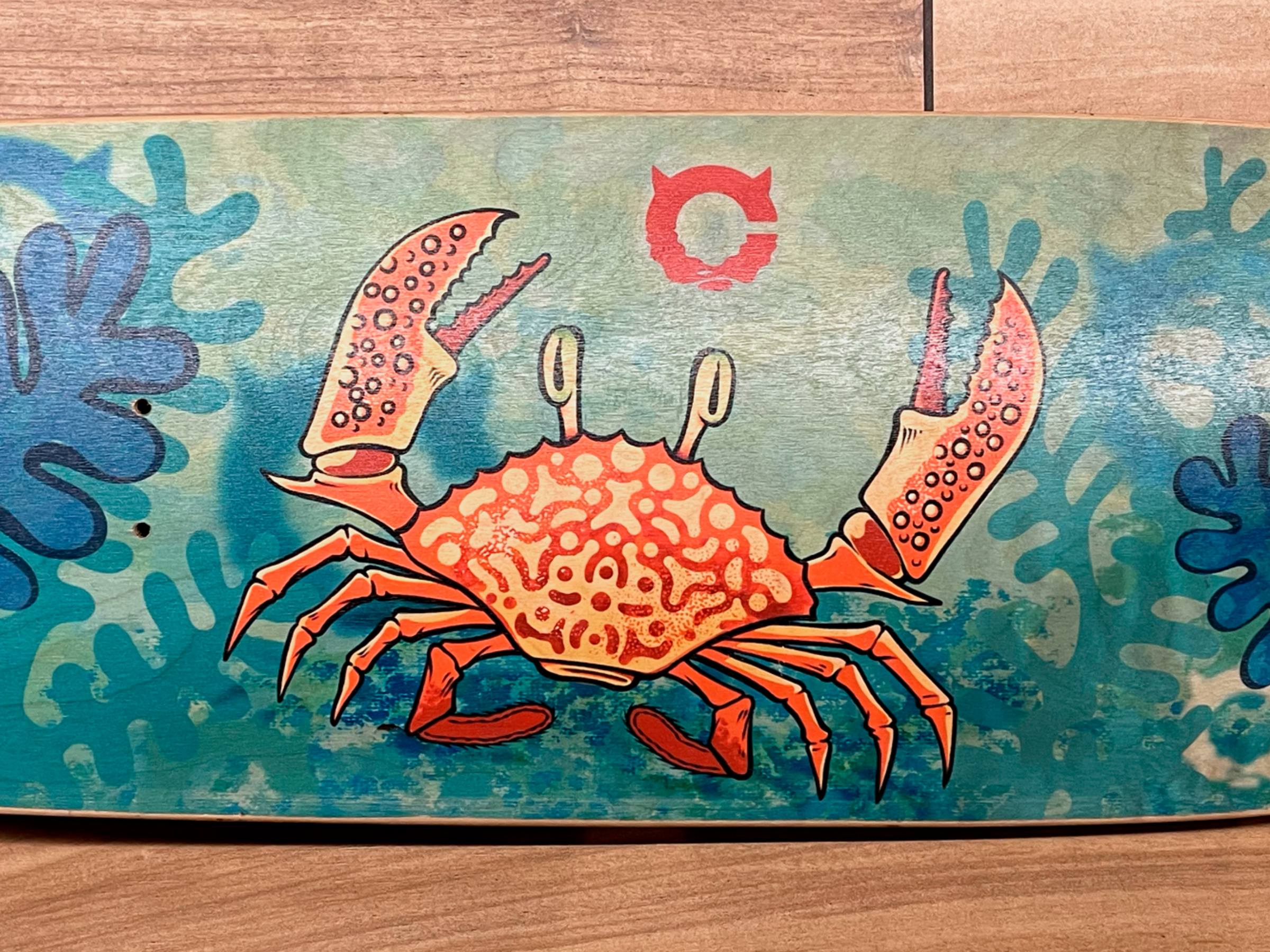 Crab - Curver Skateboard adobe fresco art crab crab illustration curve deck illustration flat graphic design illustration skate skate deck skate design skate illustration skateboard skateboard deck skateboard illustration skateboarding surf skate vector vector illustration