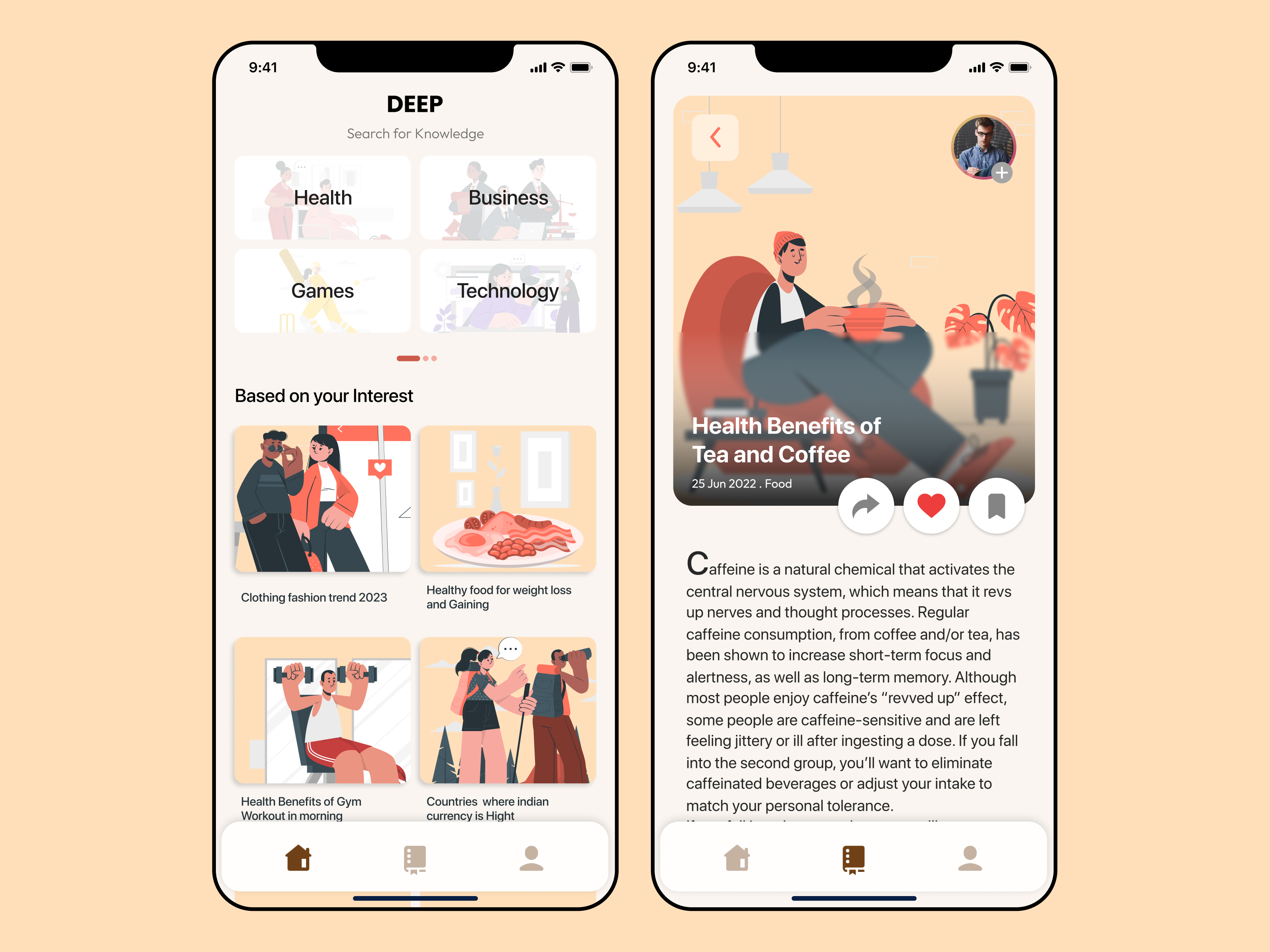 Blog reading App Ui adobexd figma ui uiux