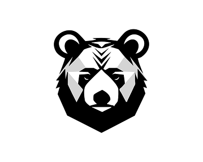 Bear Face Logo branding design graphic design icon illustration logo typography ui ux vector