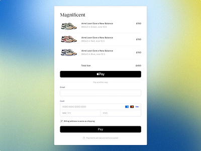 Credit Card Checkout - #002 checkout dailyui ecommerce ui