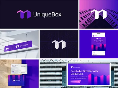 UniqueBox - Logo and Brand Identity Design agency logo arif mahabub best logo designer box logo brand identity branding creative agency logo creative team logo firm logo home logo house logo logo logo design property logo real estate real estate agency real estate branding real estate logo realtor retail
