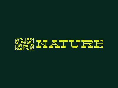 Nature brand branding design eco elegant illustration leaf letter lettering logo logotype mark minimalism minimalisti modern n nature sign trend typography