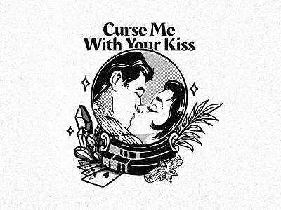 CURSE ME WITH YOUR KISS - FOR SALE artwork band band merchandise comic design graphic design illustration logo merchandise music pop art tshirt design