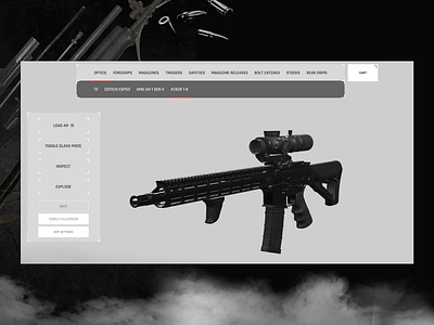 Gun constructor website design ui uiux design web design