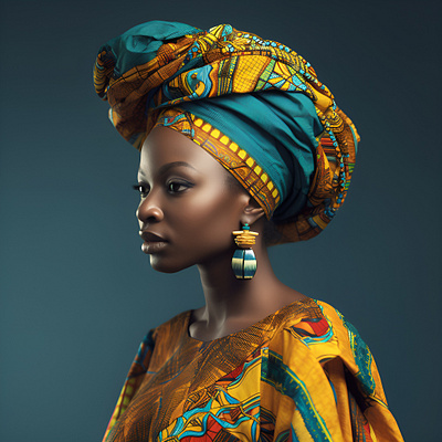 African Women in Cultural Dress african design graphic design illustration people portrait