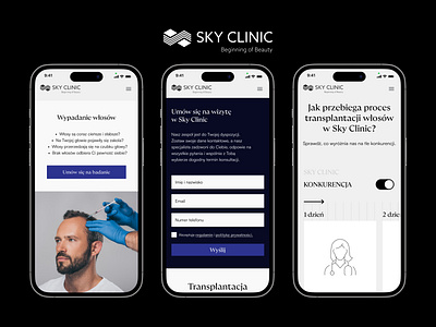 Sky Clinic - responsive web redesign beautyclinic branding design figma graphic design icons logo minimalism mobile redesign responsiveweb typography ui ux webdesign