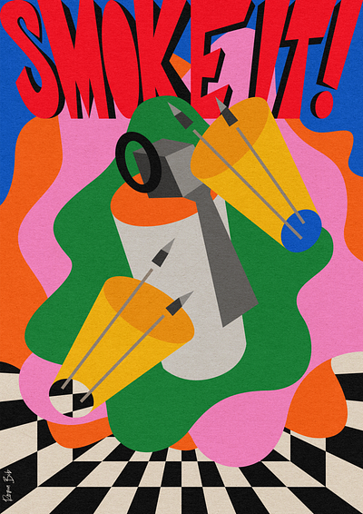 Smoke It! art digital art graphic design illustration poster print vector