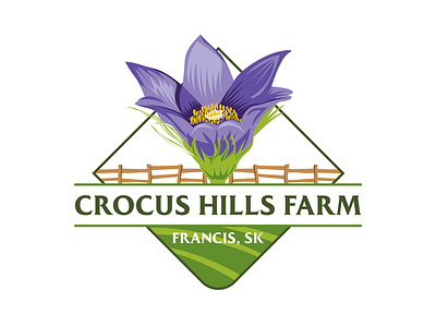 Crocus Hills Farm Logo branding graphic design icon illustration logo vector