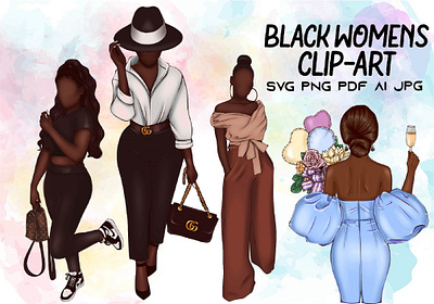 Black girl clipart african american afro girl clipart black girl clipart black woman clipart design elements fashion girl clipart female body female figure female illustration modern clipart normal people people clipart silhouette woman woman illustration