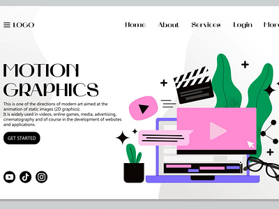 Animation for the main page of the website. 2d after effects aftereffects animation beginnerfreelancer design freelance graphicdesign illustration motion design motion graphics typography web design
