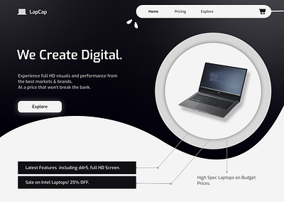 LapCap design ui web website
