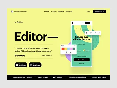 Landing Page app landing page app website apps branding clean dstudio landing page mobile app product product design typography ui ui ux user experience ux web web app web design website yellow