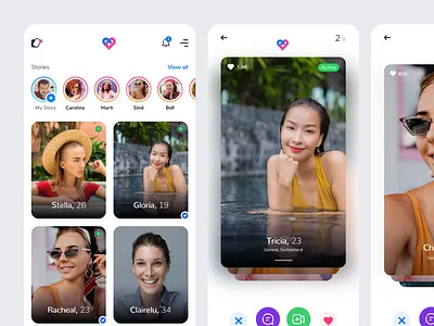 Dating App app application applications dating mobile ui