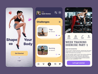 Gym Workout App Design gym session workout
