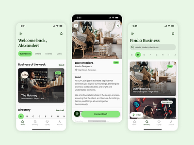 Business Directory • Push PWA business coffee concept directory figma independent local community mockup people product design progressive web app pwa shops ui ux