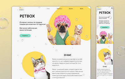 PETBOX | Online Pet Shop design figma mockup online store ui uiux ux web design