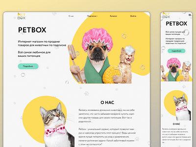 PETBOX | Online Pet Shop design figma mockup online store ui uiux ux web design