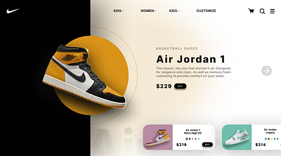 Landing Page of Shoe Website - DailyUI #003 animation branding dailyui dailyui00 design landingpage ui uidesign uiux