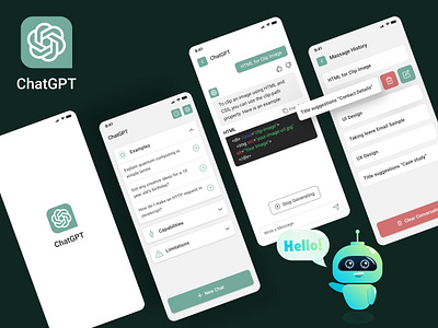 ChatGPT Mobile App ai app chatbot chatgpt mobile app ui ux