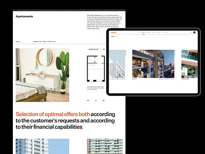 Real estate website company history company information floor plans interactive website luxury real estate mobile design online platform photos property booking real estate developer responsive design up to date information user interface uxui web design