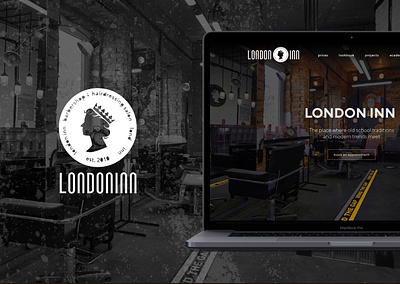 LONDON INN | Landing page for Barbershop & Hair Salon barbershop design figma uiux web design