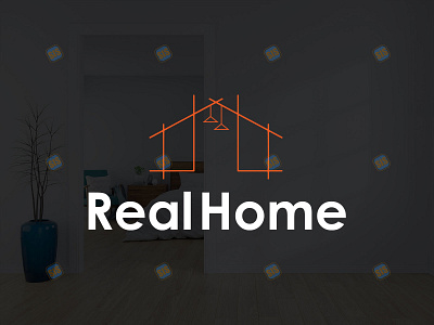 Logo design for Real Estate firm "Real Home" brand brand identity branding company creative design firm house illustration logo logodesign minimal property real estate real estate agency rental typography ui unique vector