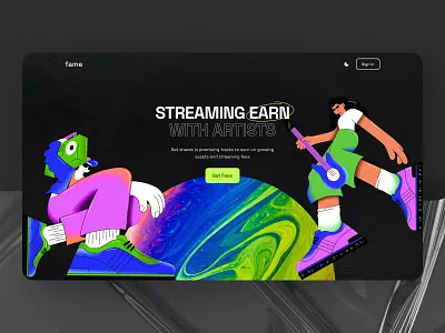 UI Design Concept blockchain branding crypto crypto design cryptocurrency design illustration interface music streaming ui web3