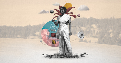 India’s met department the life and times of Anna Mani collage cutouts design graphic design illustration photoshop visualdesign