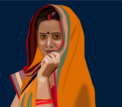 Indian woman, vector portrait digi digital art illustration portrait vector vector art vector potrait