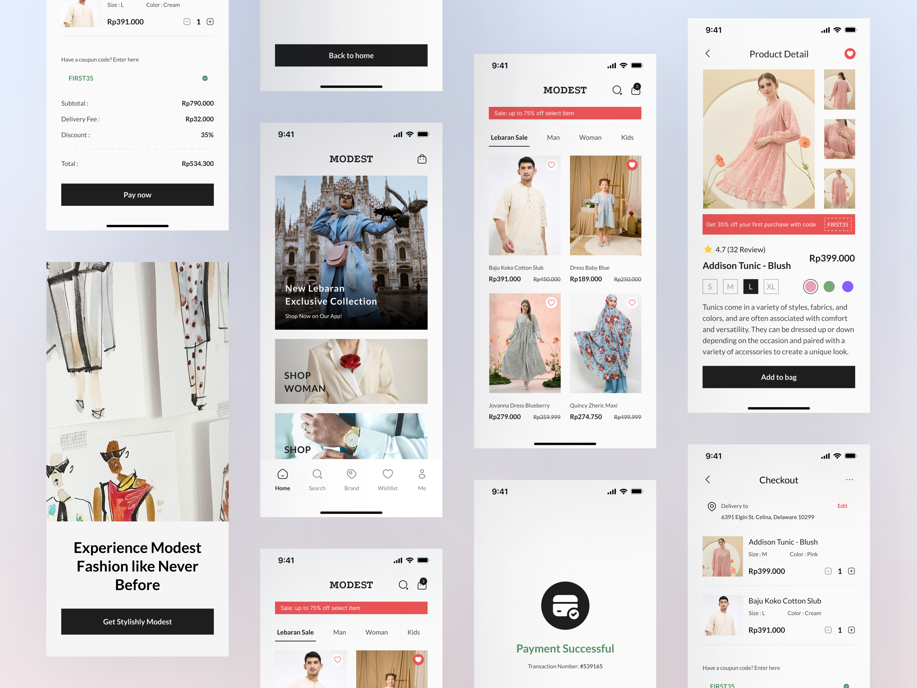 Modest - Fashion Mobile App by Hallo Re! on Dribbble