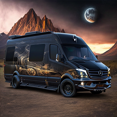 Custom Van Design 4 book illustration branding desert design graphic design illustration mac carpeli mercedes modern van