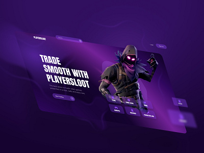 Playersloot - UI Design colorful csgo design e sports esports esports ui fortnite gaminh landing page league of legends lol player players site trading ui ux valorant website