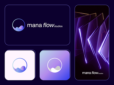 Flowing & dynamic Mana Flow Studios logo design brand design branding design graphic design identity identity design illustration logo logo design logotype minimalist