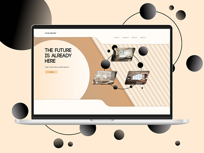 Main page concept for “Future Apartment” design ui ux web design