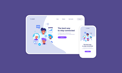 Connect app design graphic design ui