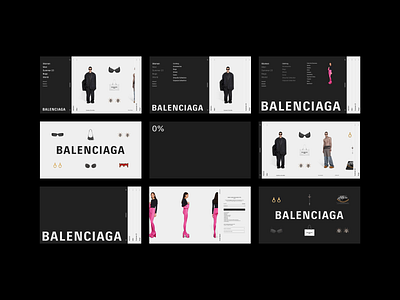 Balenciaga – Design exploration aftereffect animation balenciaga black branding commerce design digital elegant fashion figma homepage listing page product prototype ui ux website white
