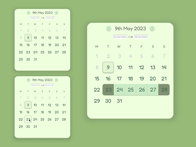 Calendar design concept design ui ux web design