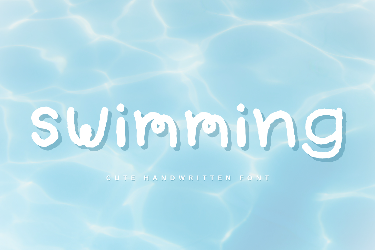 SWIMMING cute font cute handwritten font font handwriting font handwritten font swimming