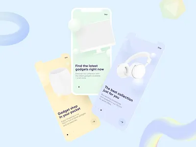 Onboarding app design gradient graphic design illustration launch mobile onboarding start typography ui ux vector