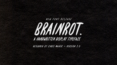BRAINROT - Typeface Available NOW brainrot display font for sale handwritten typeface